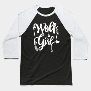 wolf girl Baseball T-Shirt